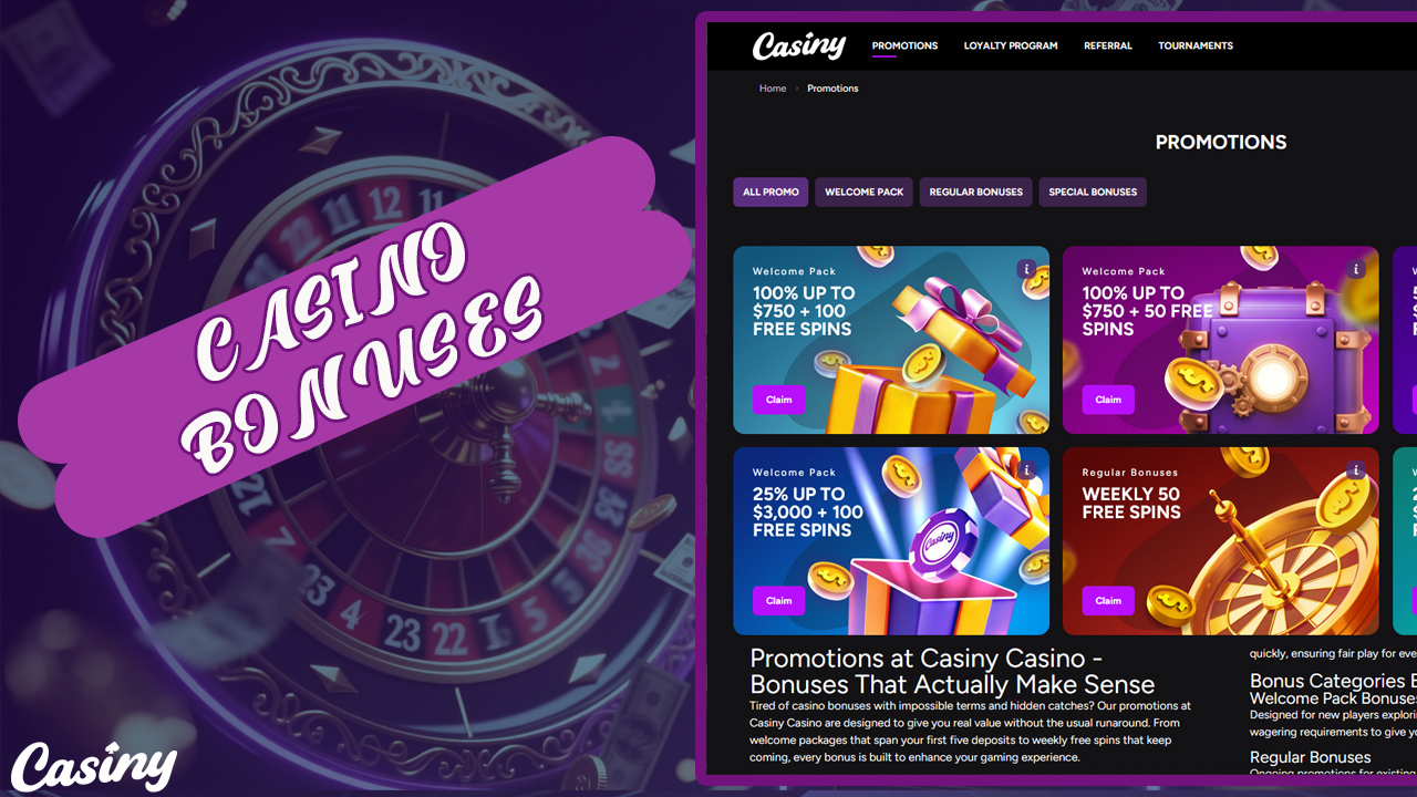 Casiny Casino offers generous bonuses and promotions for Australian players.