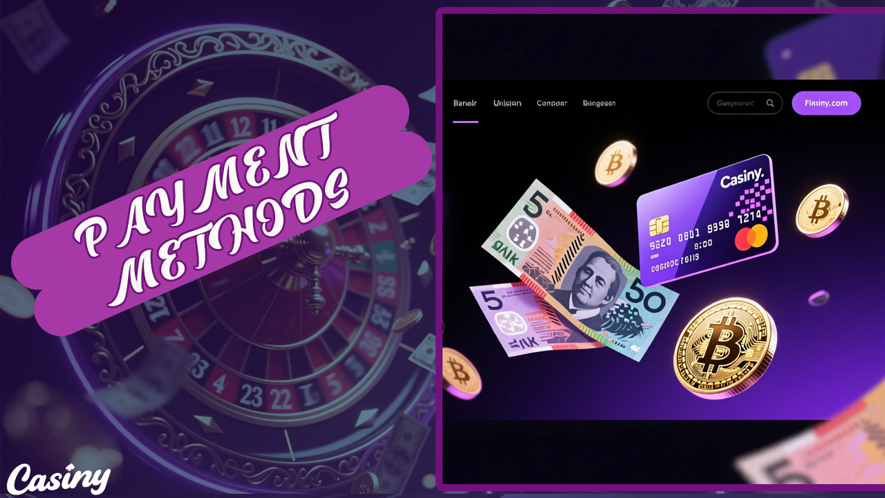 The Casiny platform offers Australia's most popular deposit methods.