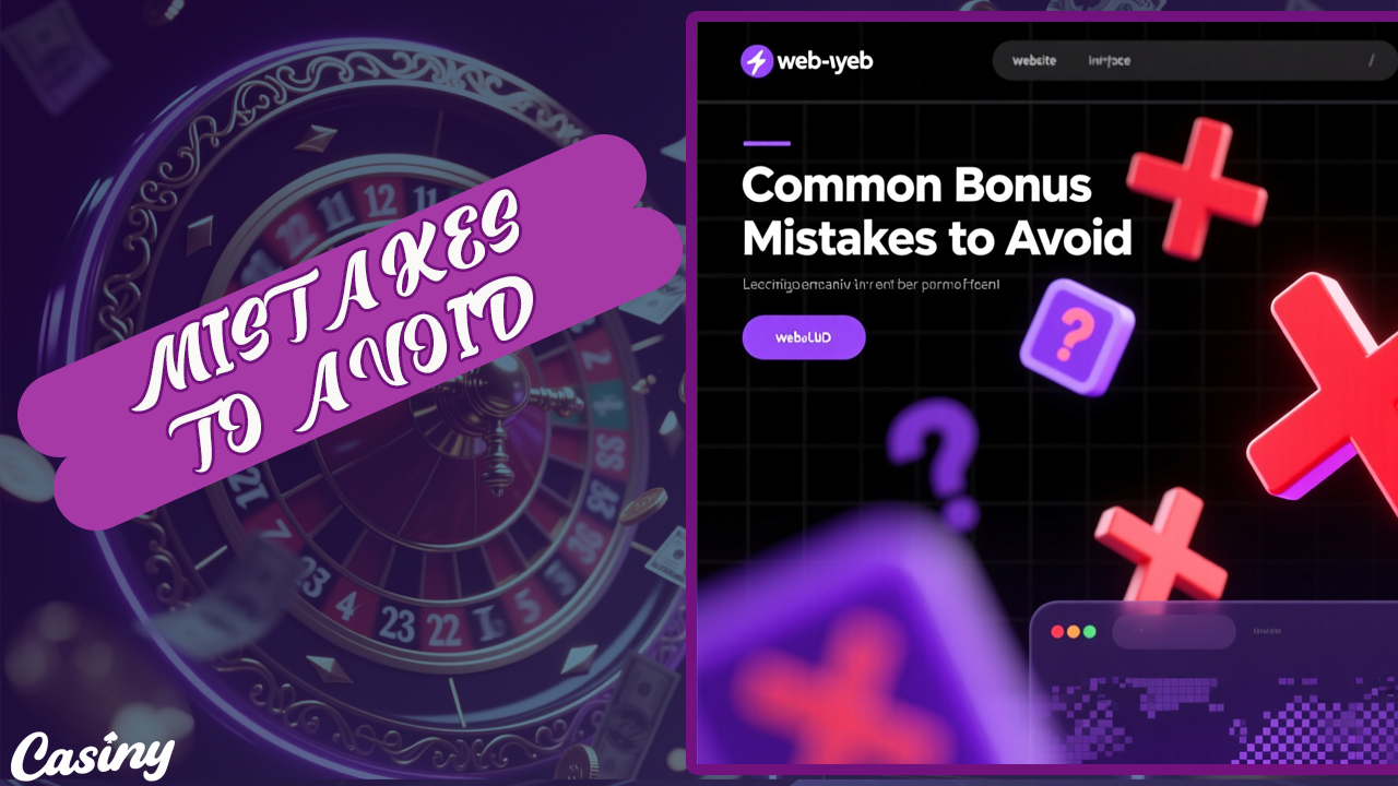 What mistakes do people make when receiving bonuses at Casiny.